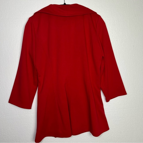 Calvin Klein Open Front Waterfall Wrap Ruffled Jacket Blazer size 6 - Picture 5 of 5